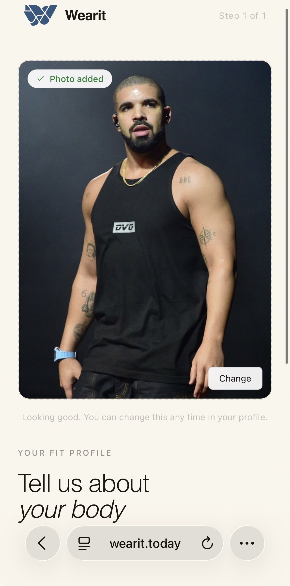 Upload your photo
